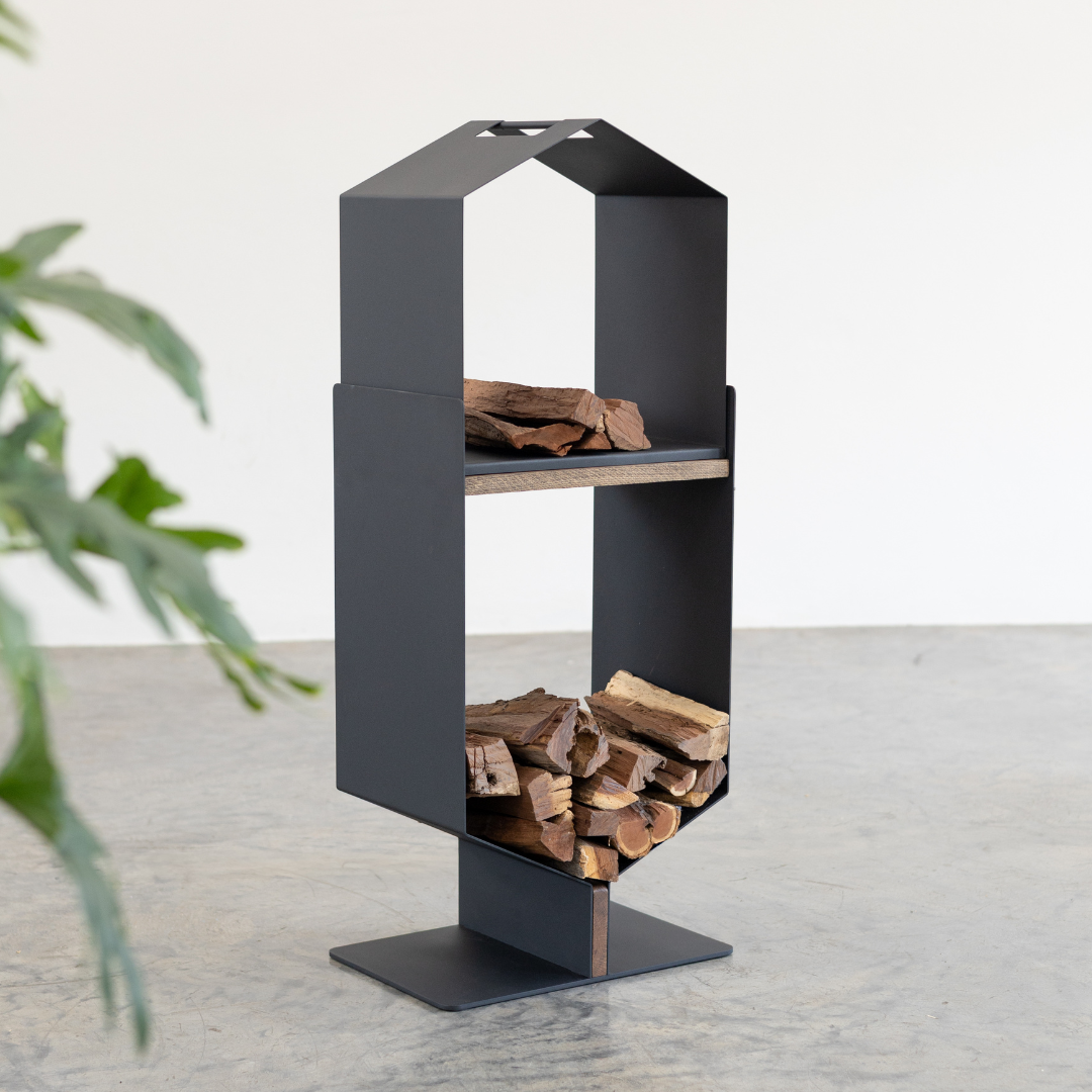 Hex Firewood Holder & Carrier Set