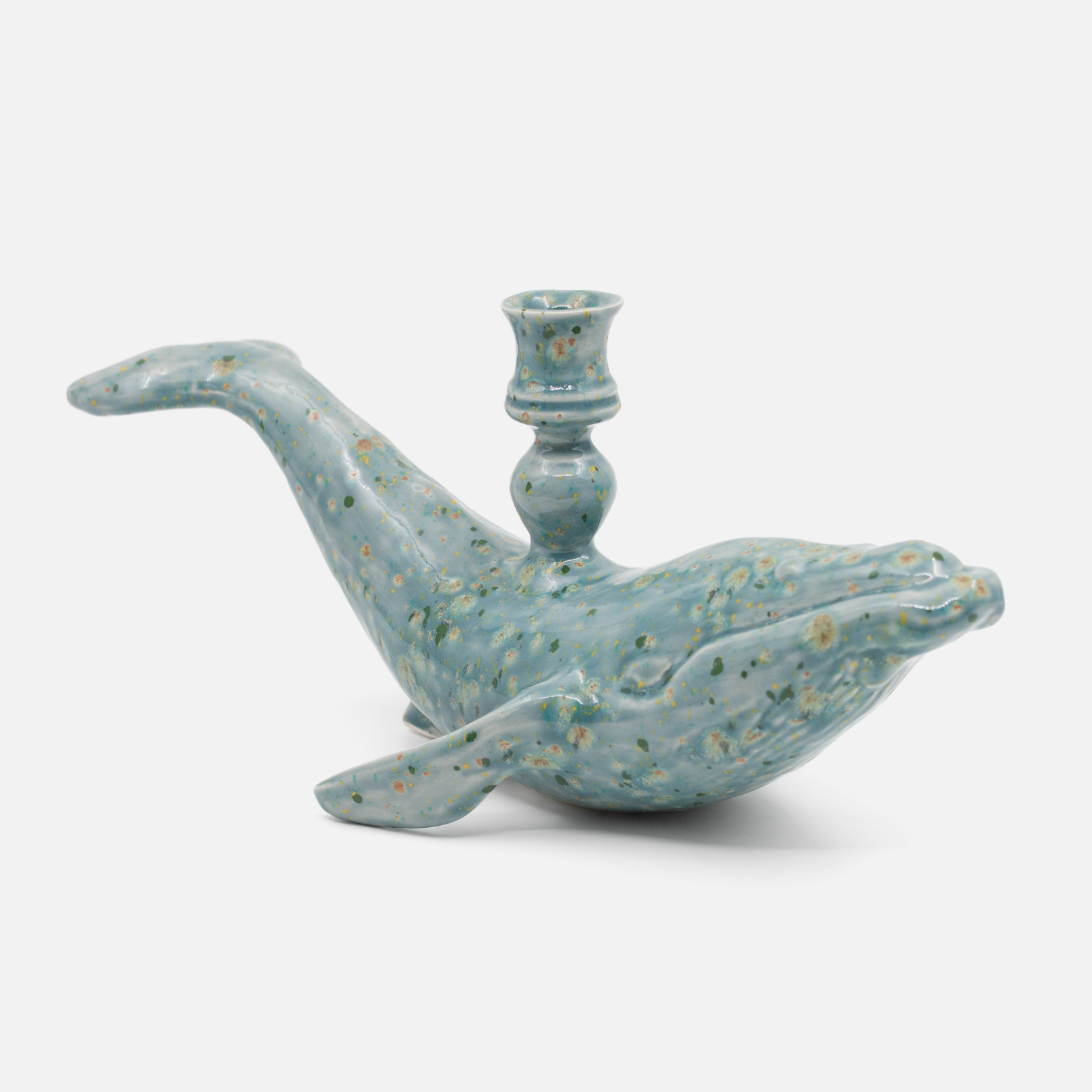 Ophelia The Baby Whale Candle Holder - Ocean Moss