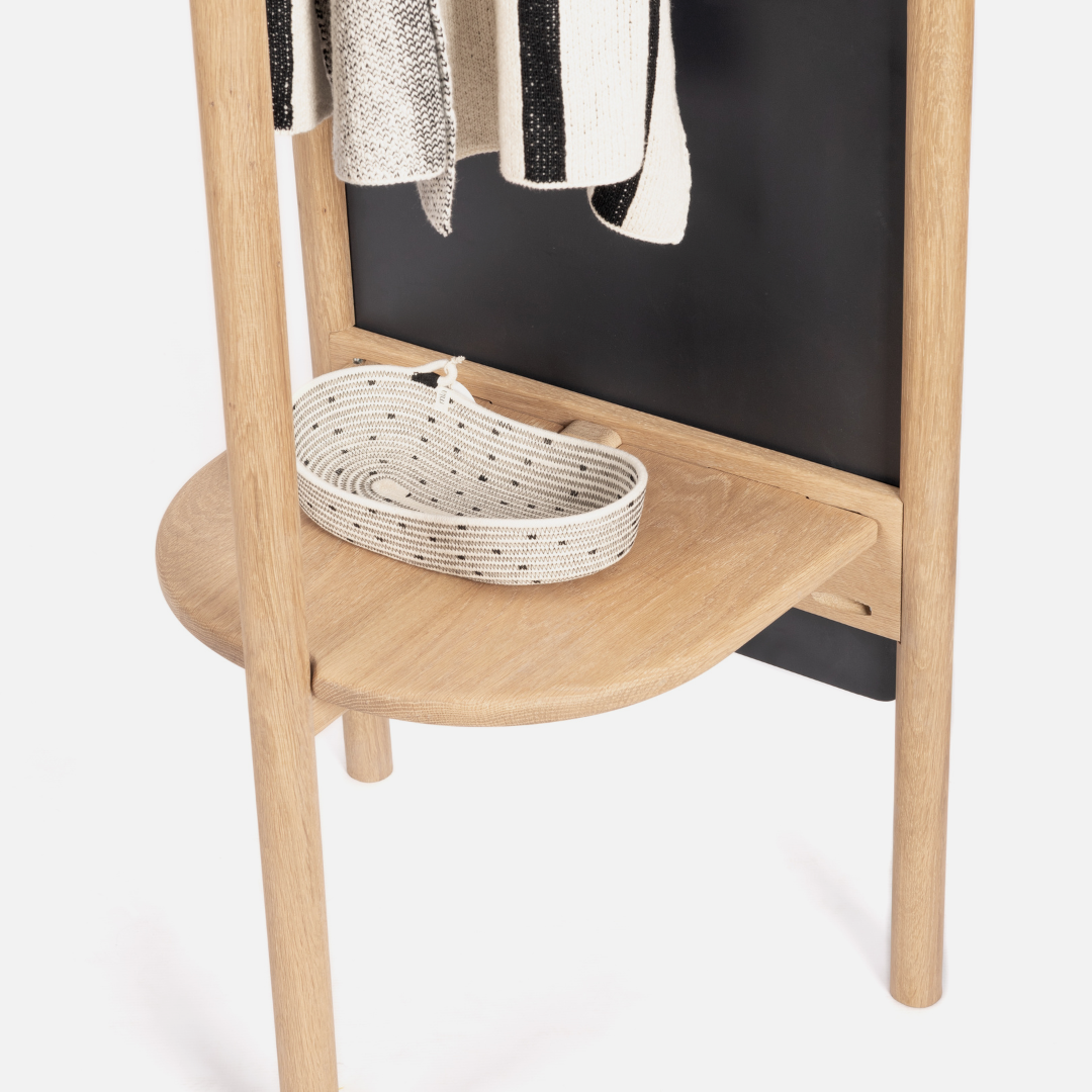 Scalla Freestanding Mirror - Solid Oak