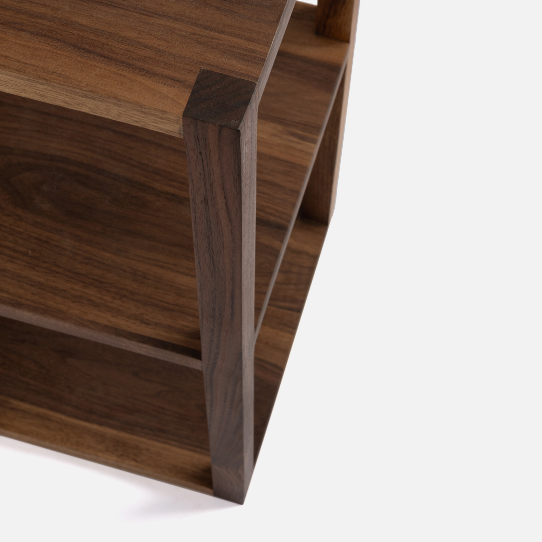 Tetsu Sofa Shelf - Solid Walnut