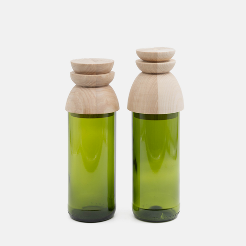 Cylinder Storage Jars (Set of 2) - Abstract Round