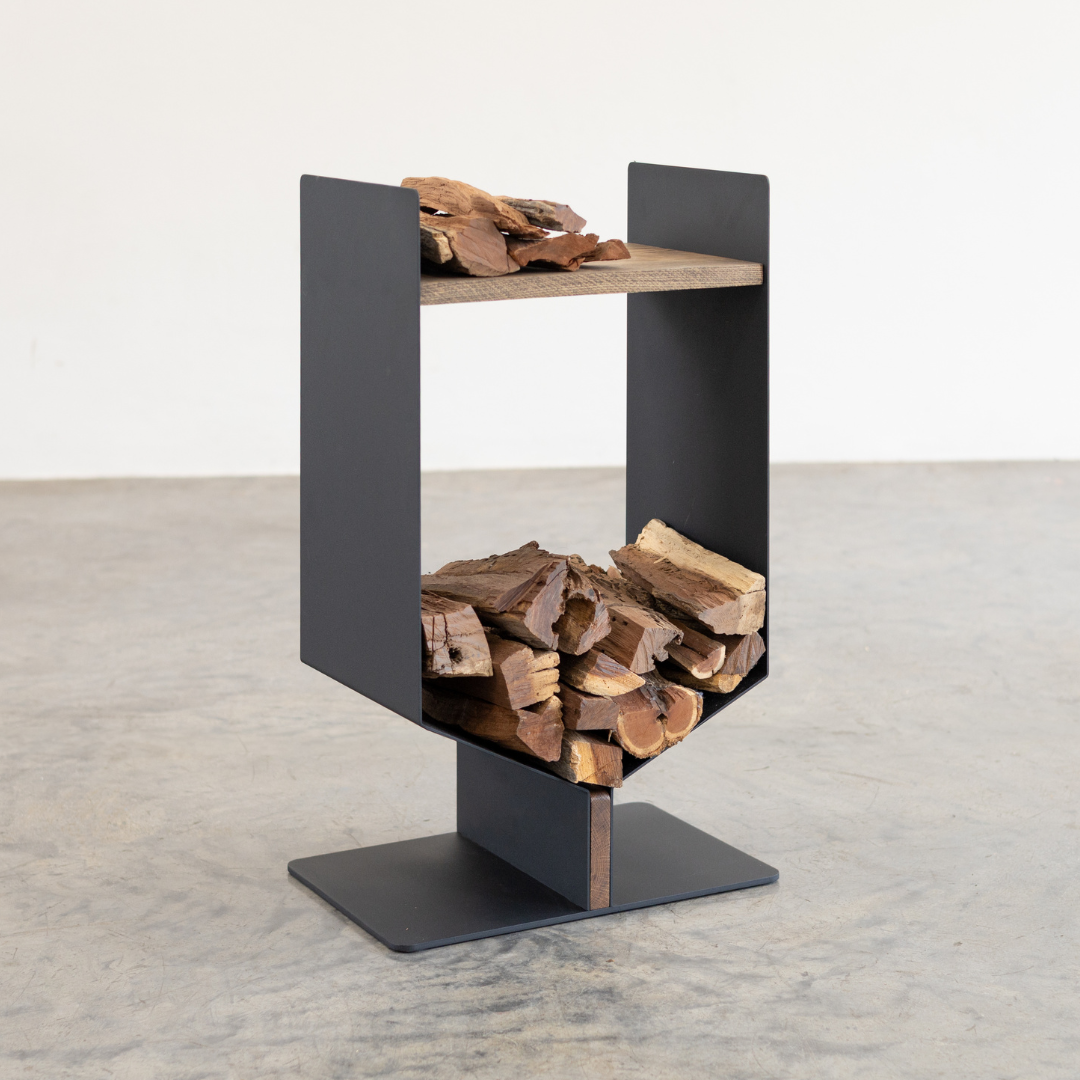 Hex Firewood Holder & Carrier Set