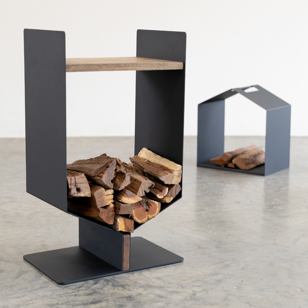 Hex Firewood Holder & Carrier Set
