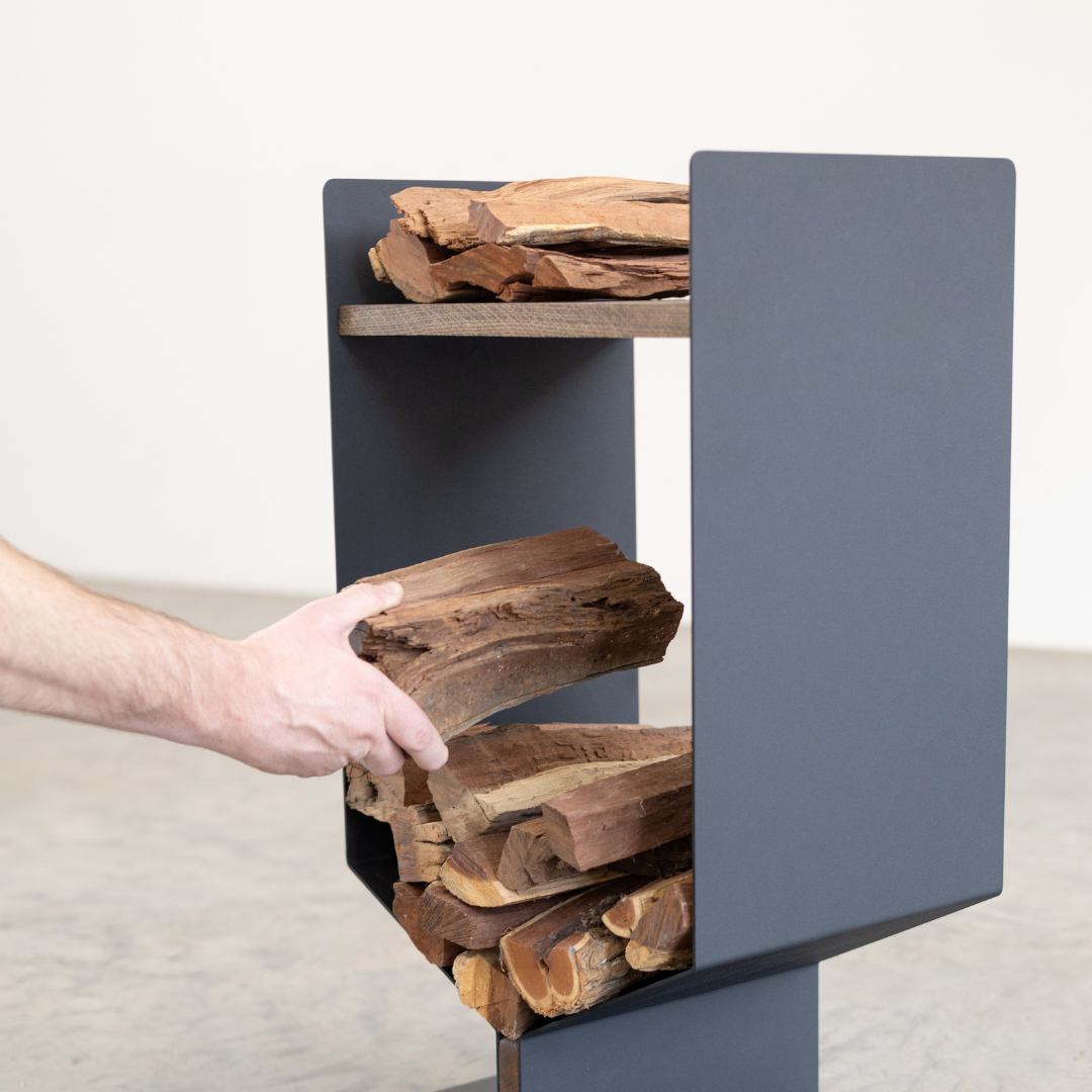 Hex Firewood Holder & Carrier Set