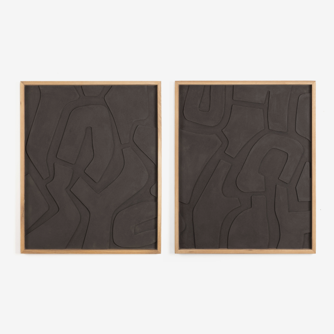 GridLock Textured Wall Art - Set of Two