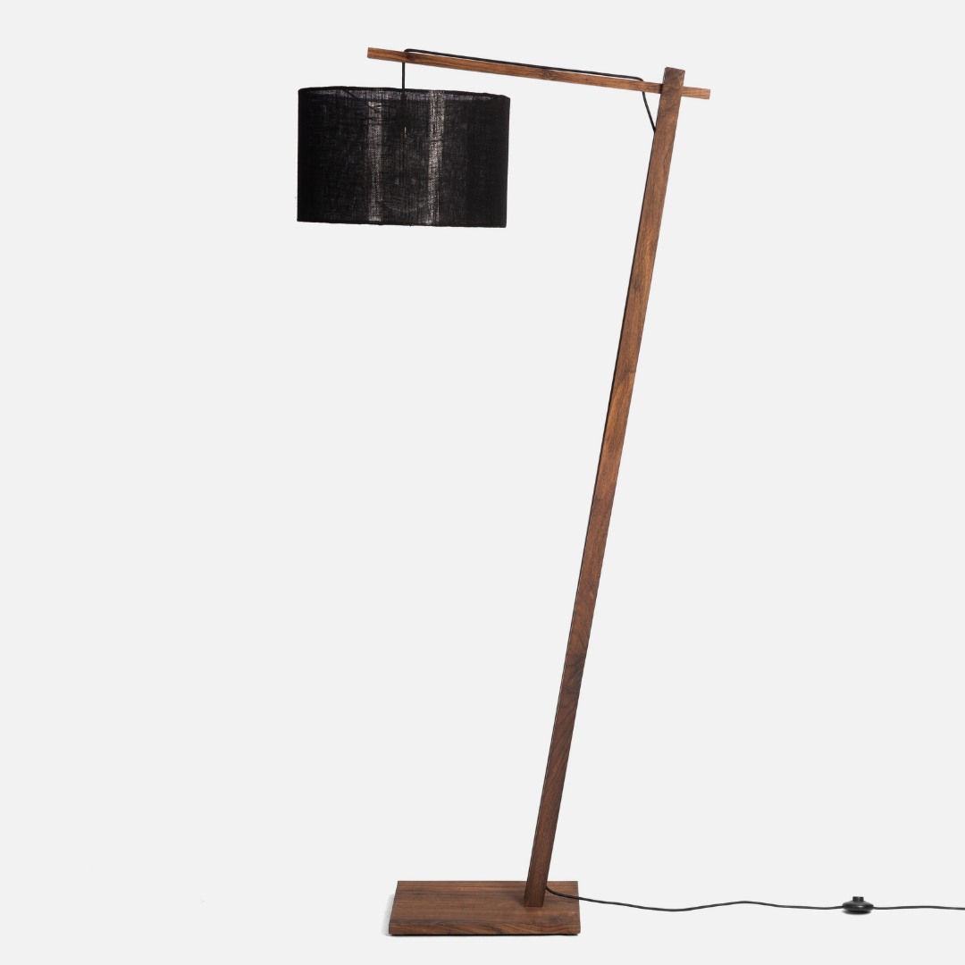 Tetsu Floor Lamp - Walnut / Black Mesh