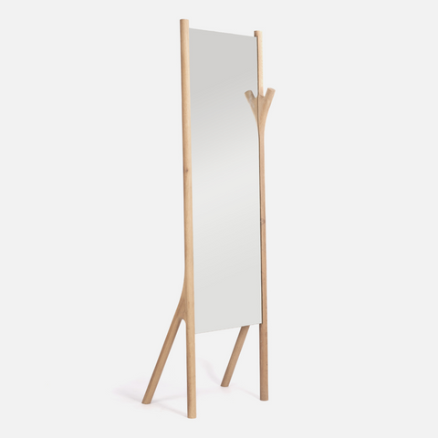 Twigs Freestanding Mirror - Solid Oak