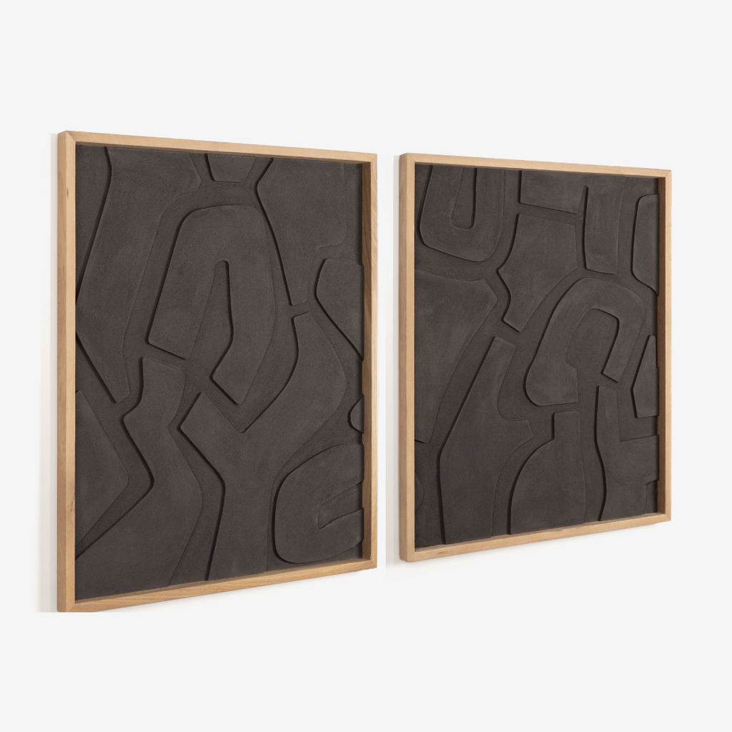 GridLock Textured Wall Art - Set of Two