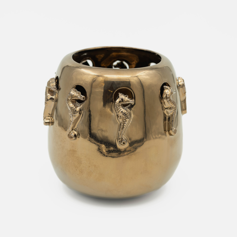 The Thesen Island Seahorse Planter - Bronze
