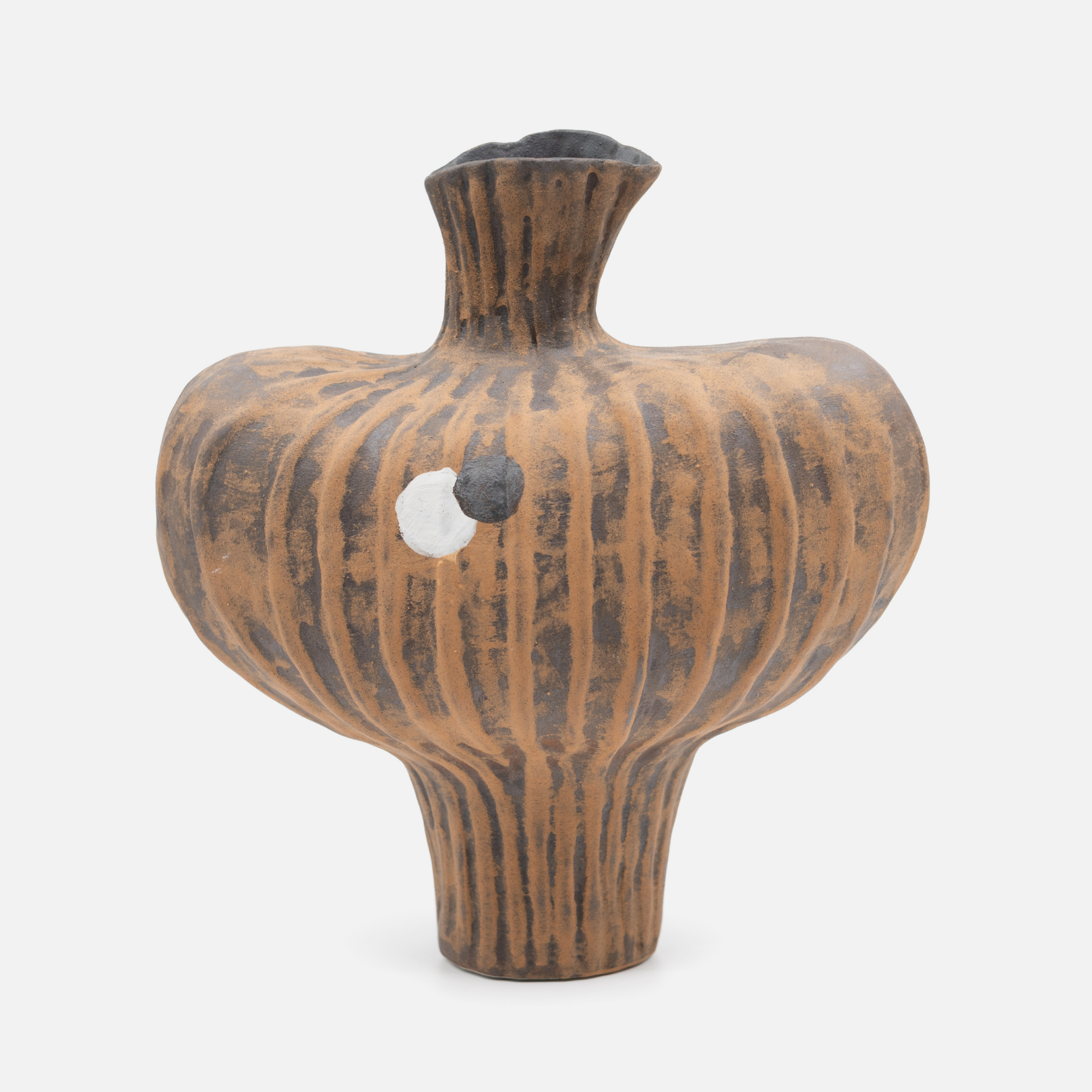 Basket Vase - Terracotta & Brown