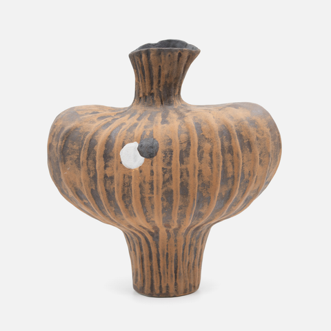 Basket Vase - Terracotta & Brown