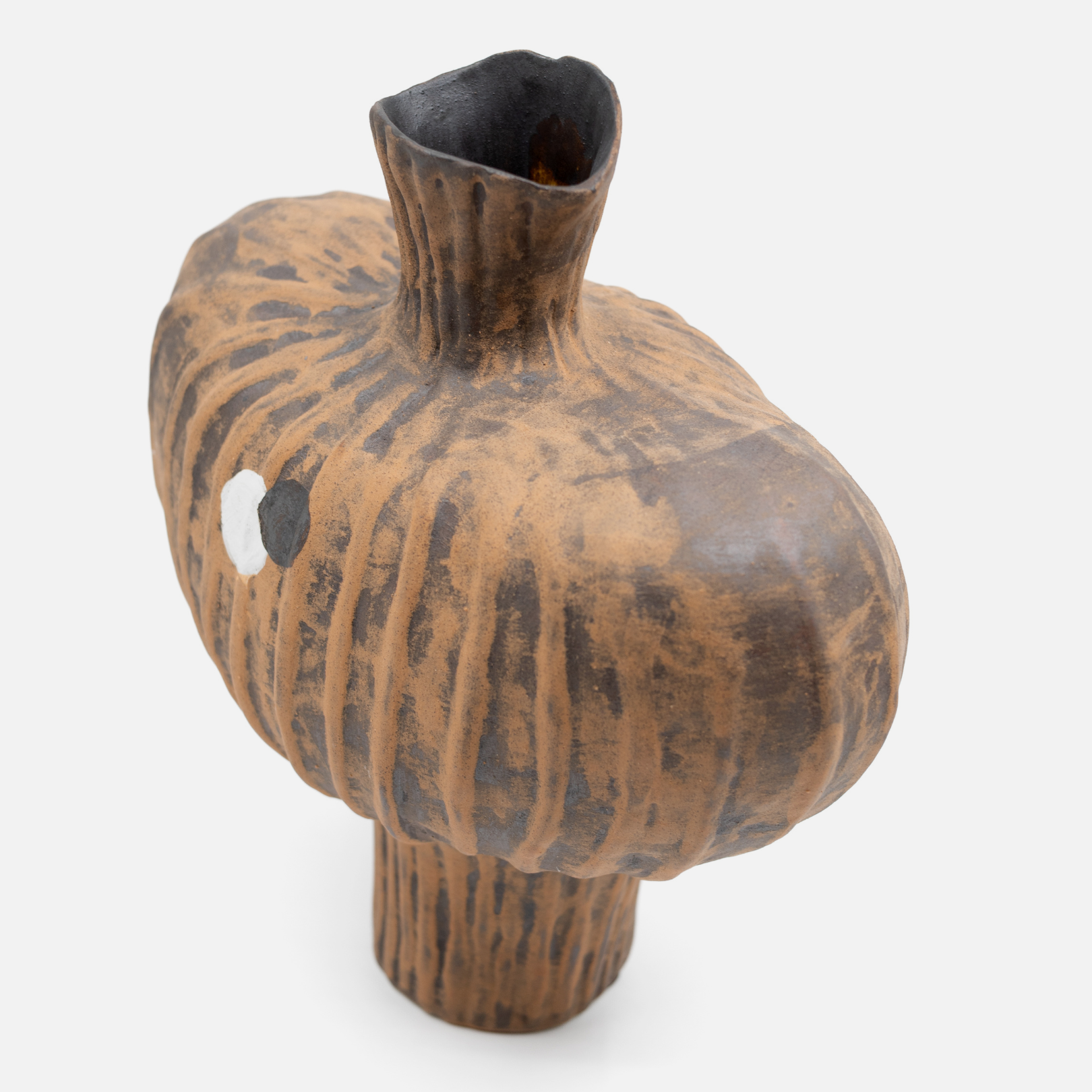 Basket Vase - Terracotta & Brown