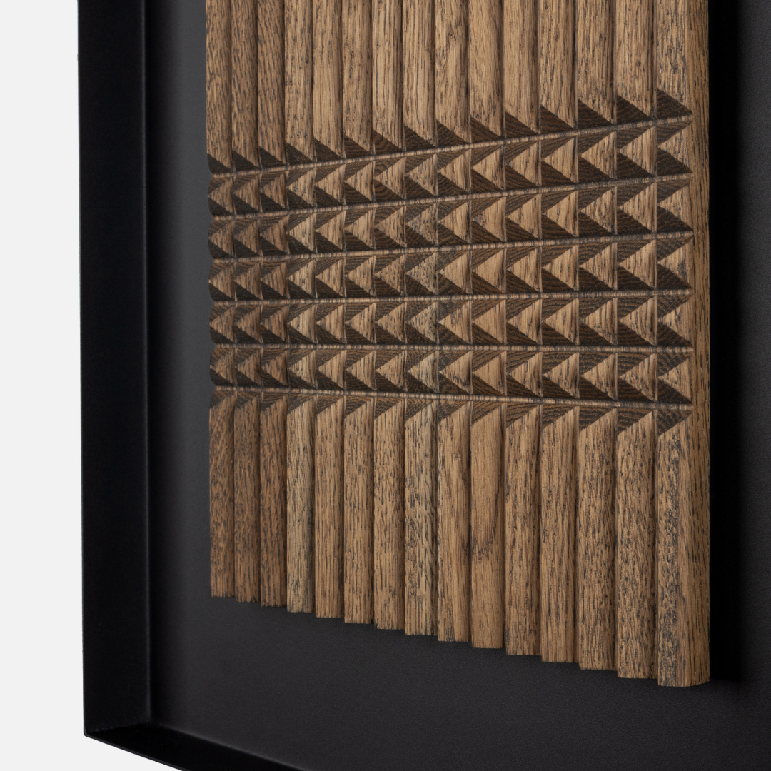 Pyramids Wall Art - Dark Oak