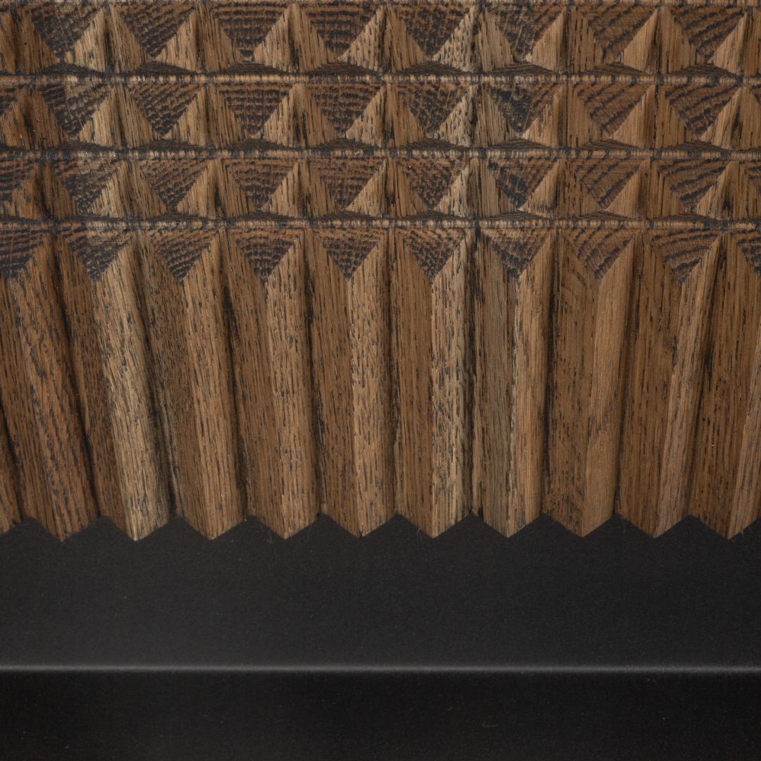 Pyramids Wall Art - Dark Oak