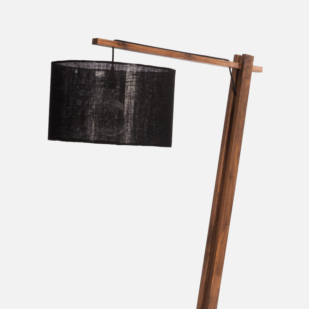 Tetsu Floor Lamp - Walnut / Black Mesh