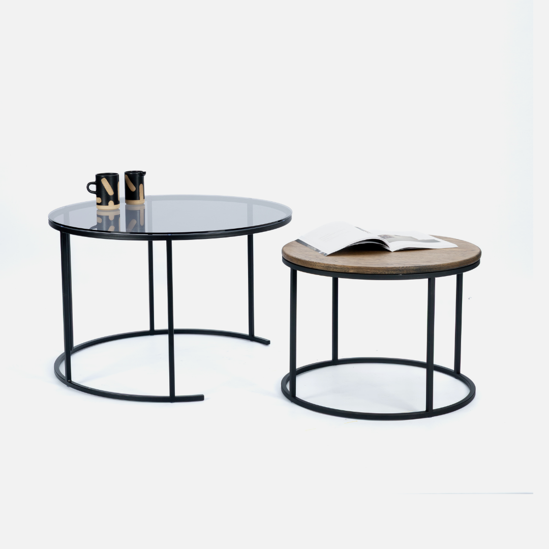 Orian Nesting Coffee Table Set - Dark Oak