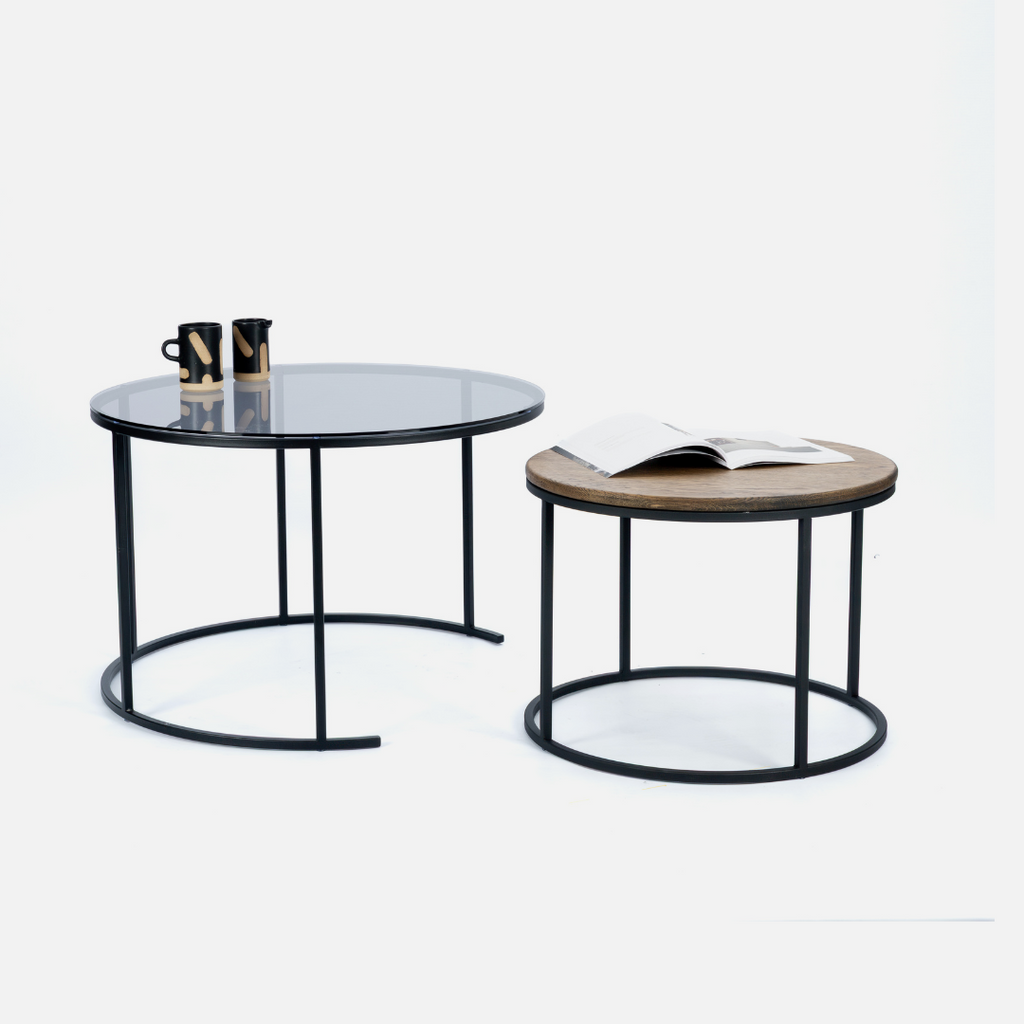 Orian Nesting Coffee Table Set - Dark Oak