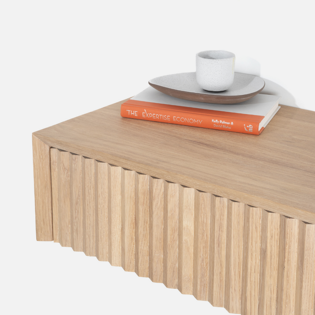 Copenhagen Floating Fluted Side Table Combo