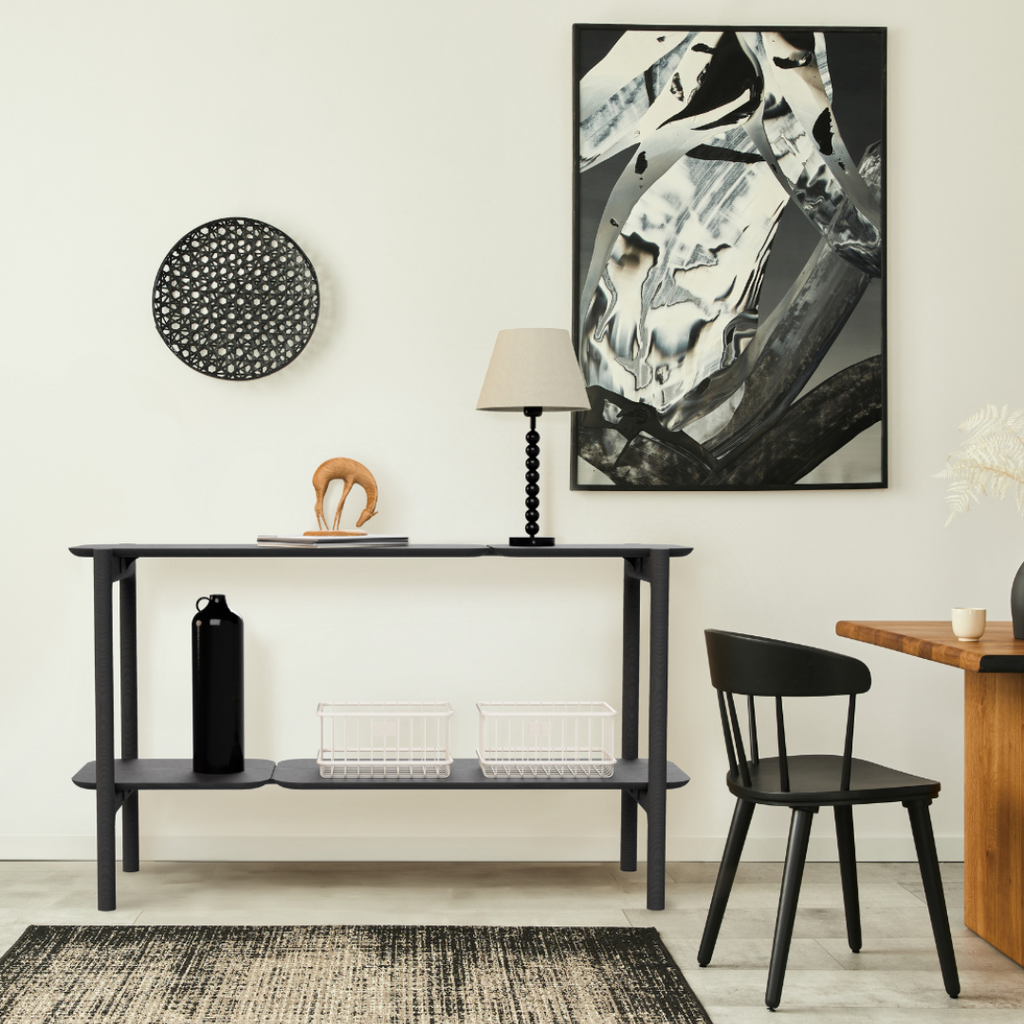 Akari Solid Oak Server - Smoke