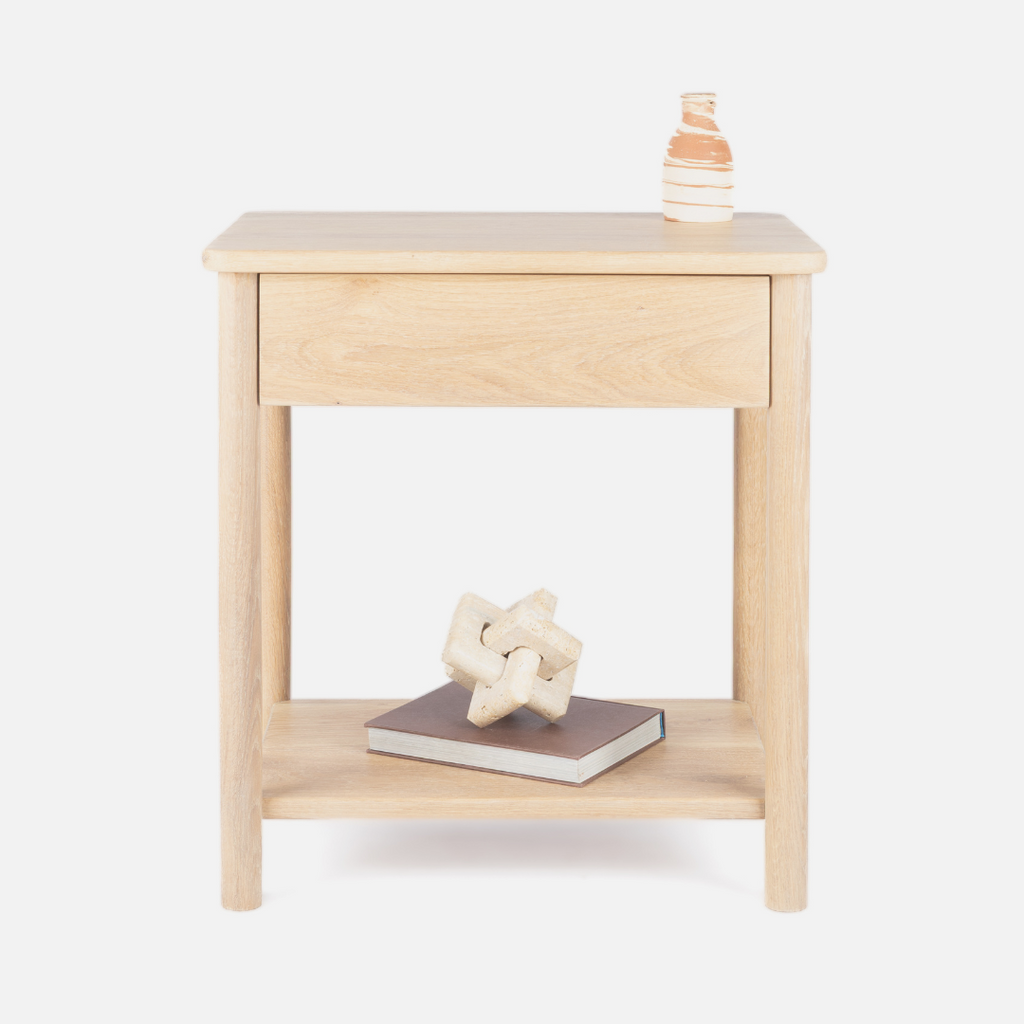 Scalla Oak Bedside Table Combo - Natural