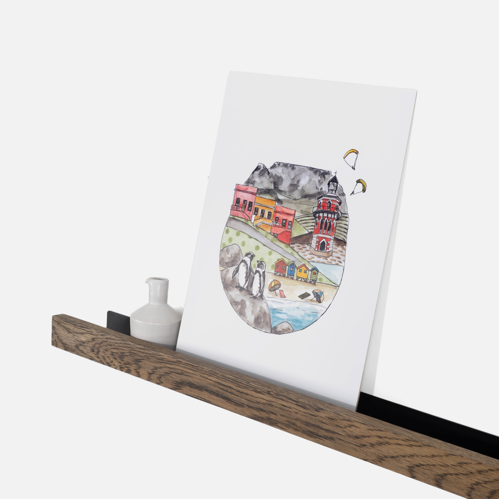 Oak Lip Shelves - Dark Oak