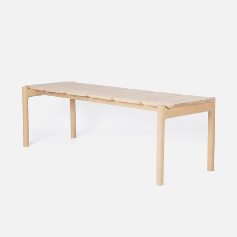Akari Segmented Bench - Solid Oak