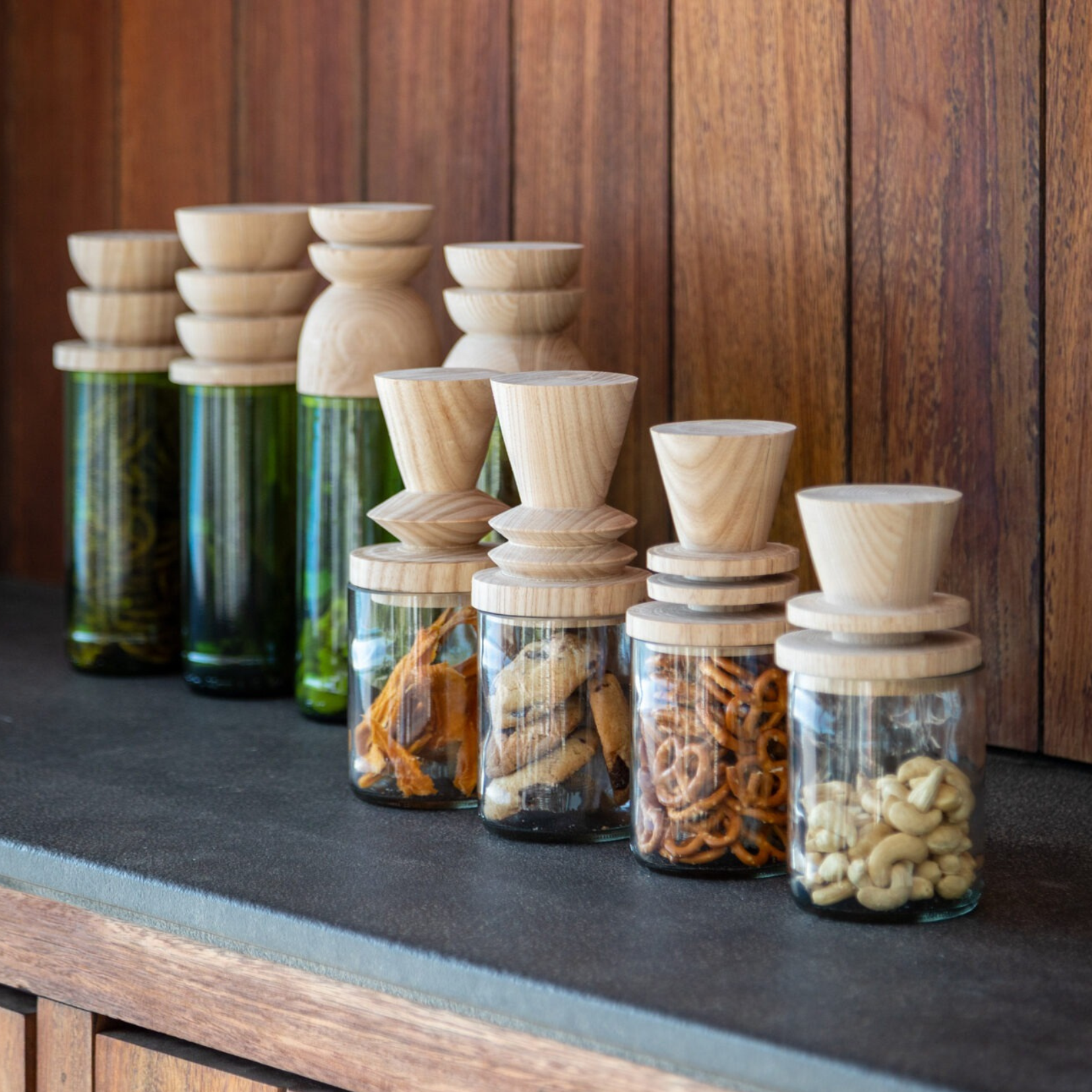 Cylinder Storage Jars (Set of 2) - Kalahari