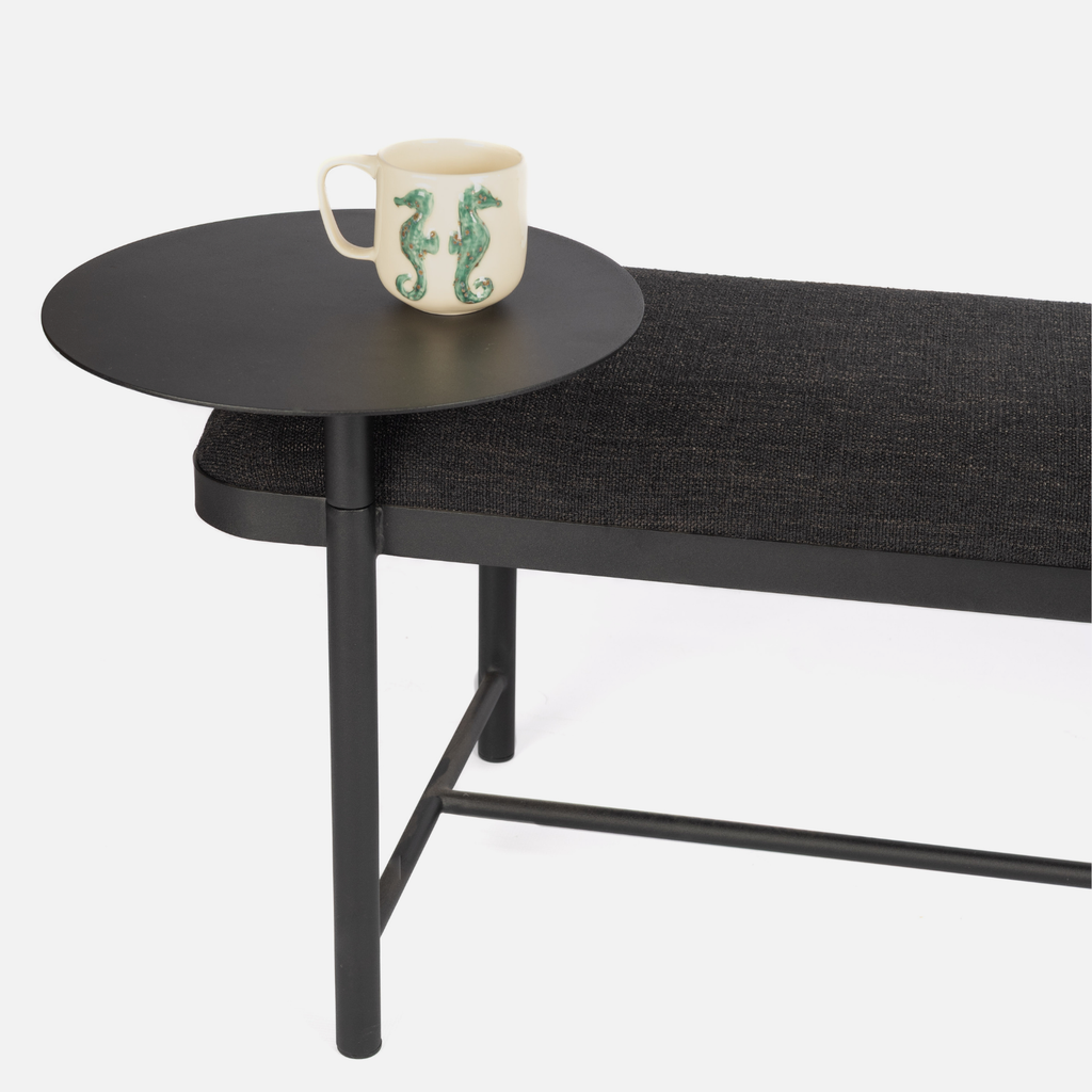 Malmo Bench + Table - Jet Black