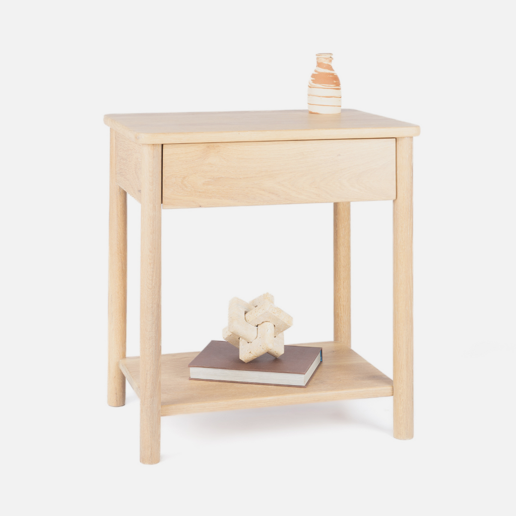 Scalla Oak Bedside Table Combo - Natural