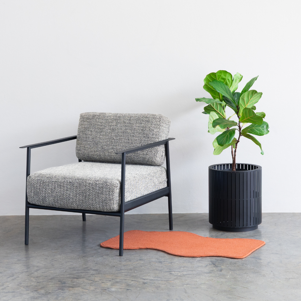 Reeded Floor Planter - Round