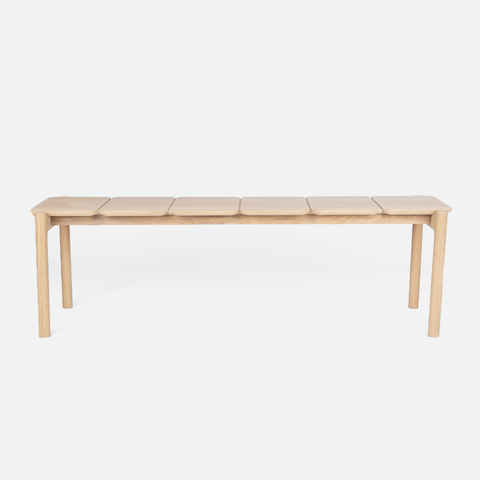 Akari Segmented Bench - Solid Oak