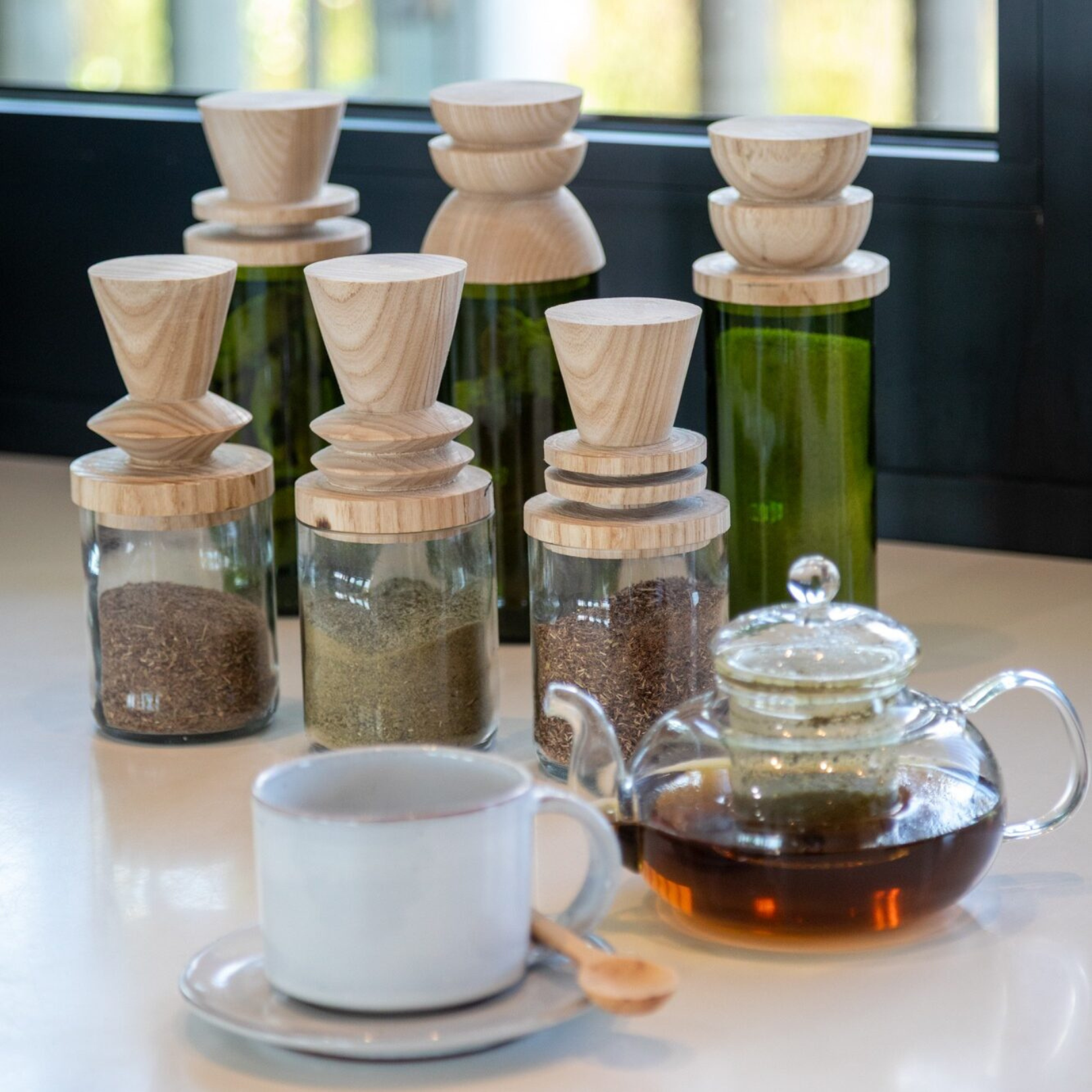 Cylinder Storage Jars (Set of 2) - Kalahari