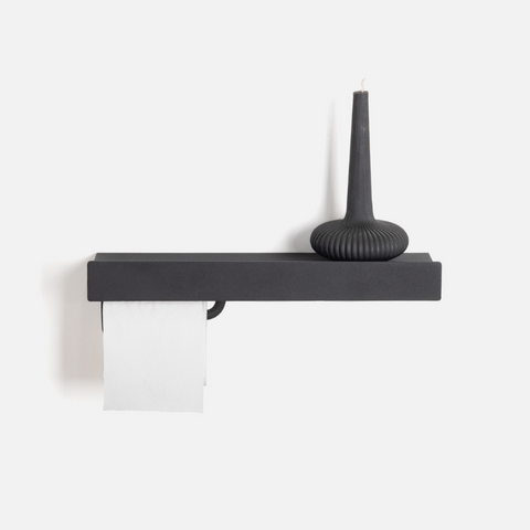 I-Beam Bathroom Shelf + Holder