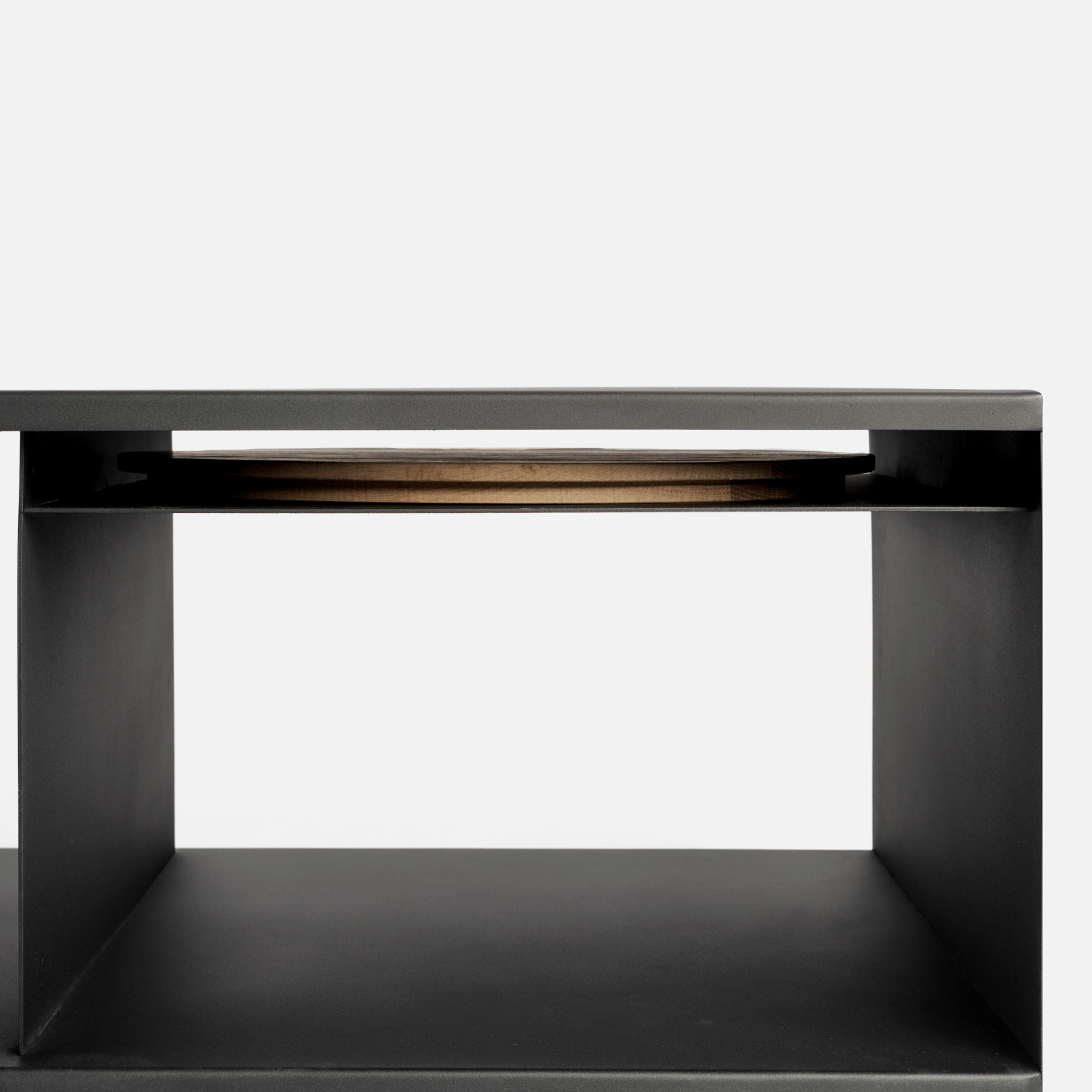 Hikari Fire Pit Table + Oak Top