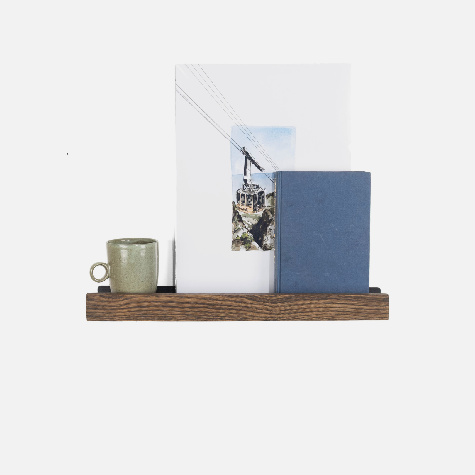 Oak Lip Shelves - Dark Oak