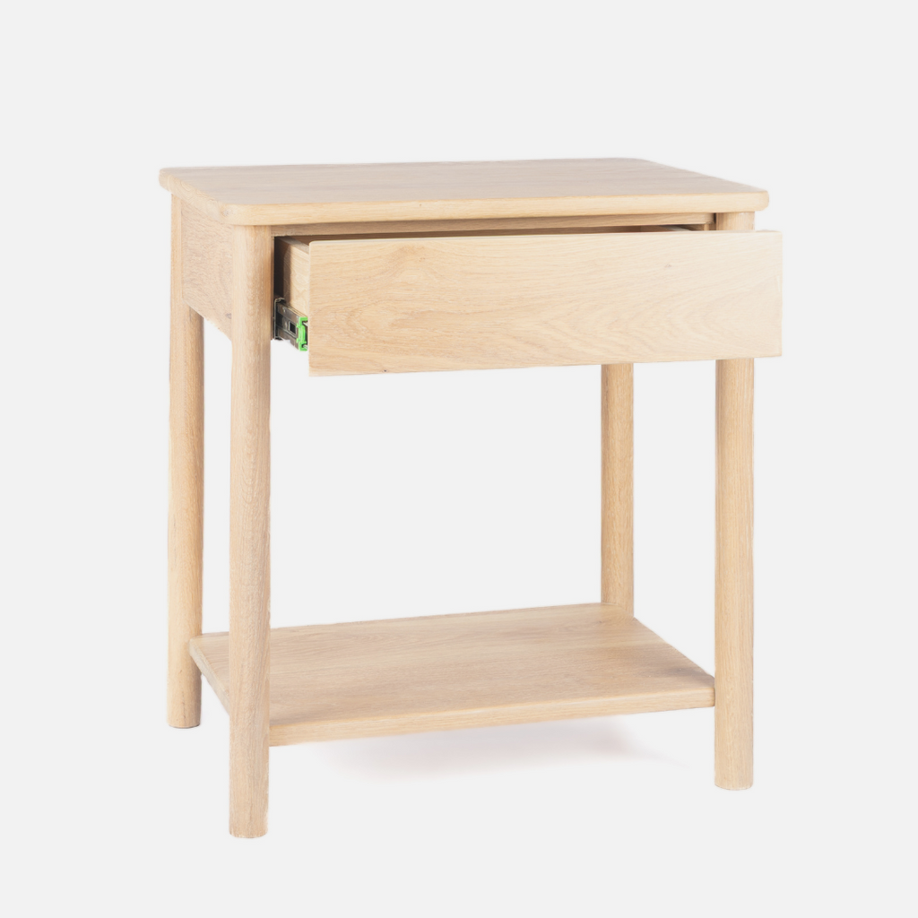 Scalla Oak Bedside Table Combo - Natural