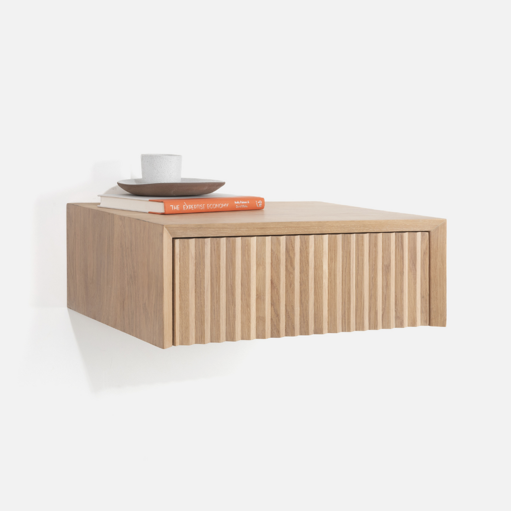 Copenhagen Floating Fluted Side Table Combo