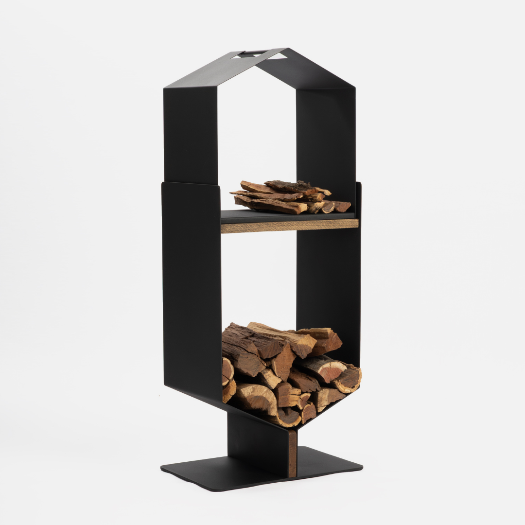 Hex Firewood Holder & Carrier Set
