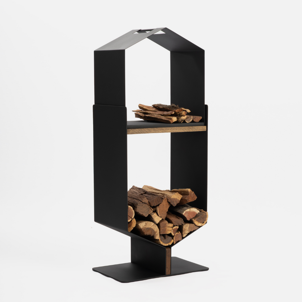 Hex Firewood Holder & Carrier Set