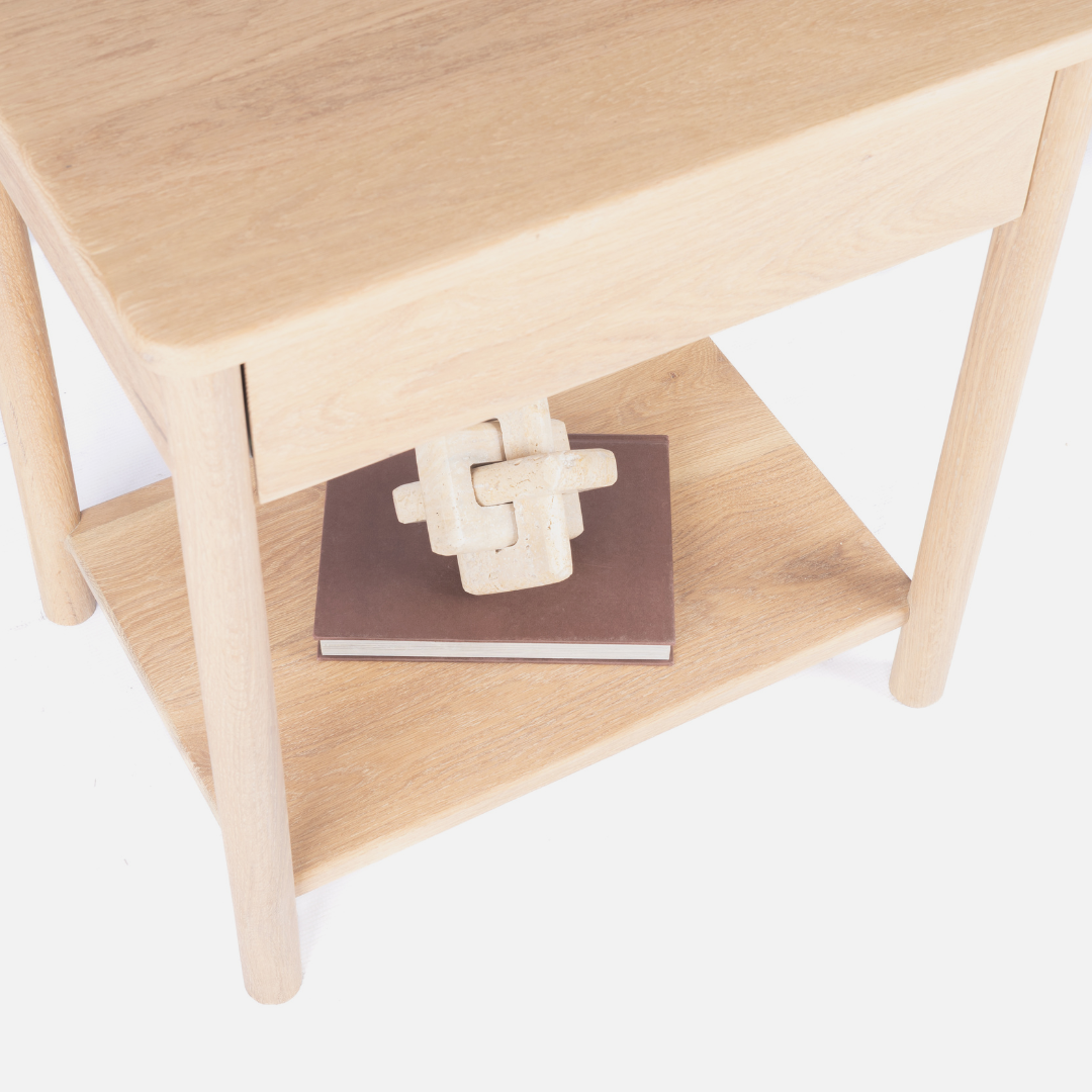 Scalla Oak Bedside Table Combo - Natural