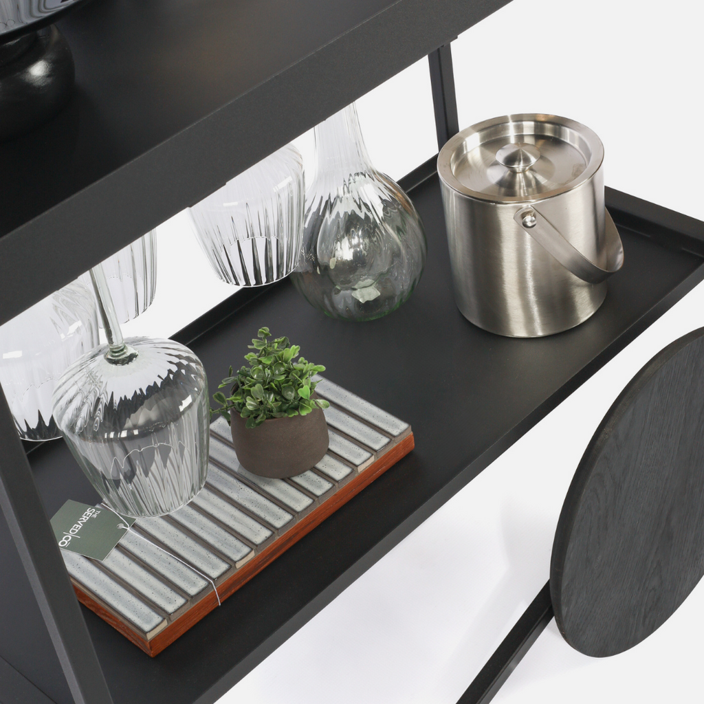Stockholm Drinks Caddy - Midnight Black