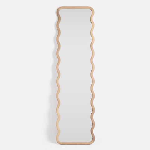 Luun™️ Wavy Standing Mirror - Sold Oak