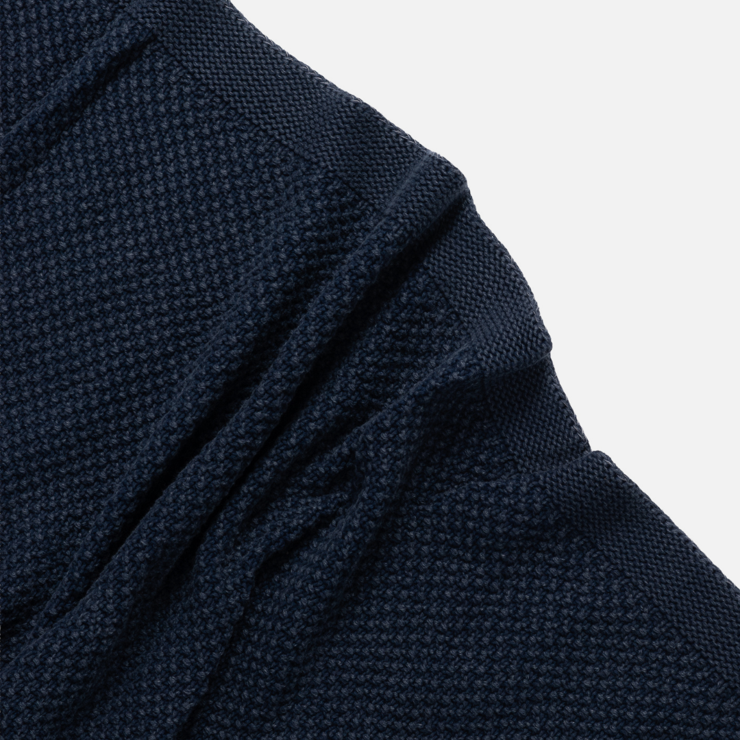 Thick Cotton Throw - Navy