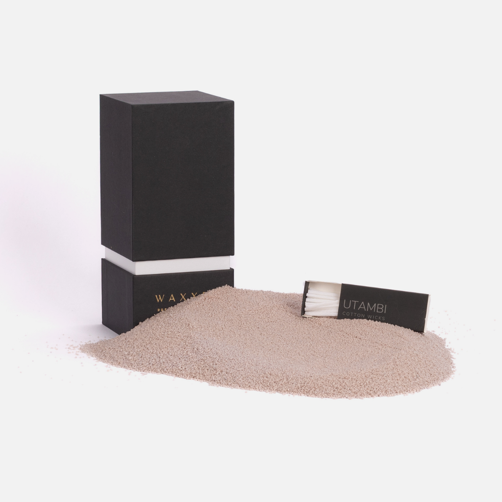 Premium Pearled Candle Box Desert Beige - 500g