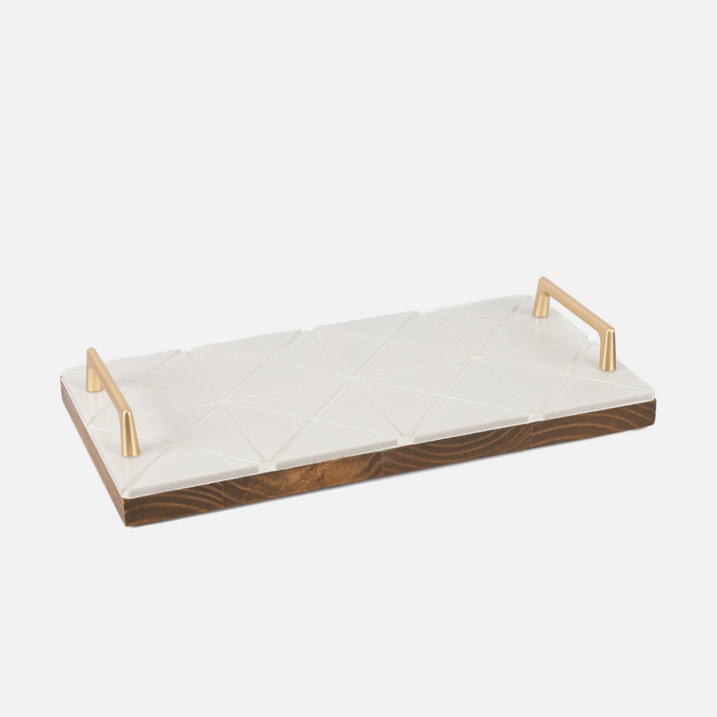 The Triangle Serving Tray - White
