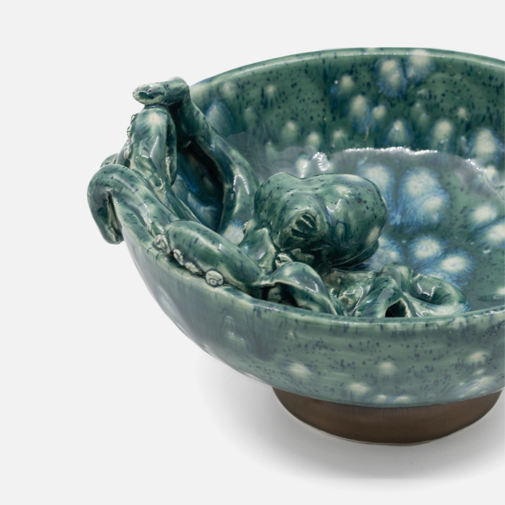 Shy Shy Octopus Bowl - Bubbling Blue