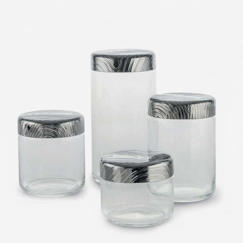Alessi Veneer Glass Jars