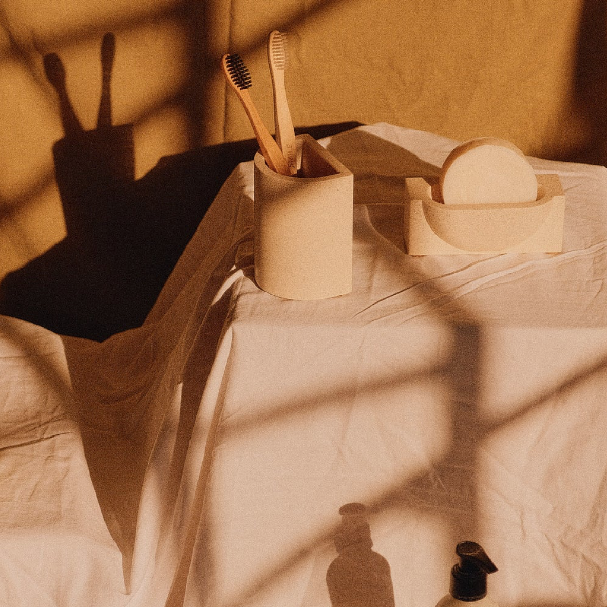 The Block Vertical Soap Holder - Sand