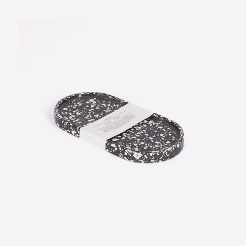 Oval Tray - Terrazzo Black