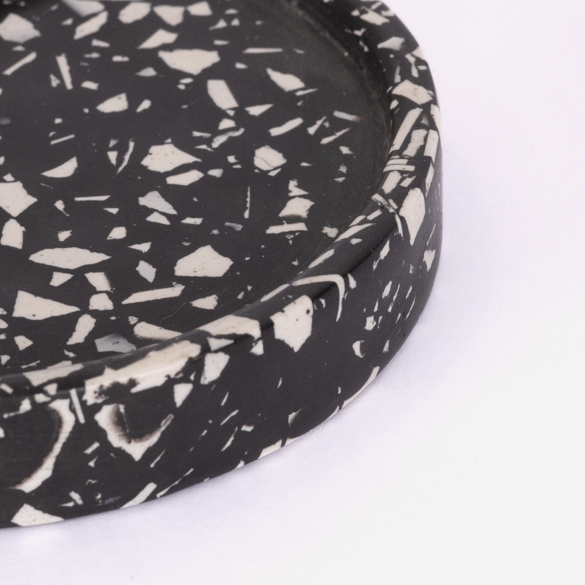 Oval Tray - Terrazzo Black